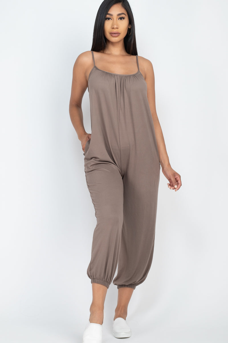 Sleeveless Jogger Jumpsuit