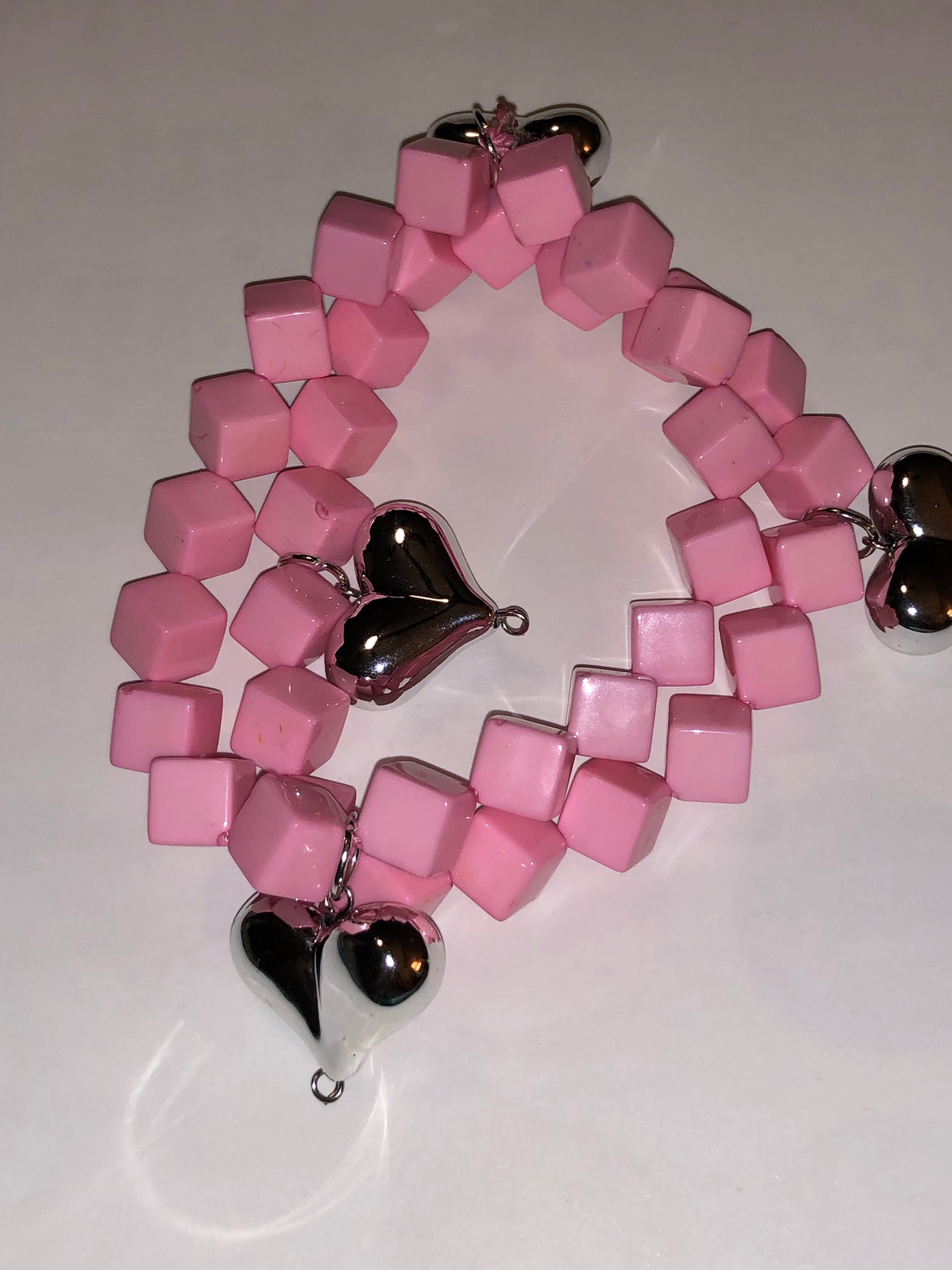Pink heart bracelet